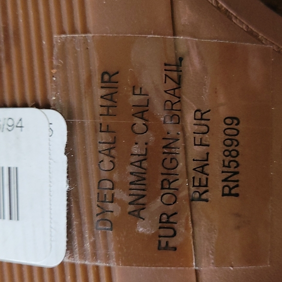 GIANNI BINI NWT real calf hair  animal print leather booties. SIZE 6.5 - Picture 8 of 10